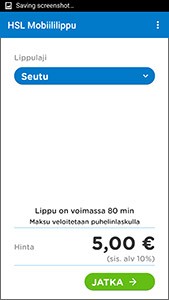 sovellus hyödyntää mobiilimaksua